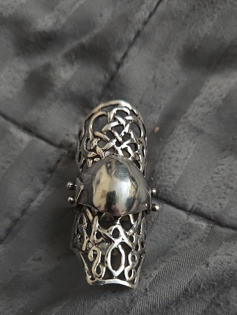 Vintage finger ring 925 silver.